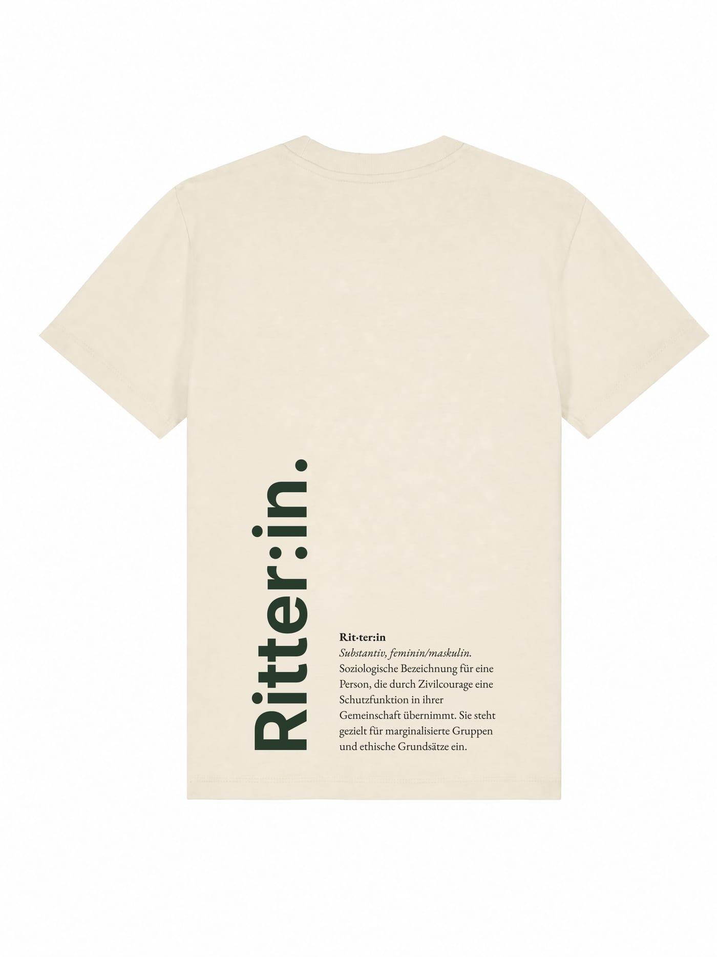 Ritter:in. — Hinten, mit dem Statement (mit KI erstellte Aufnahme)